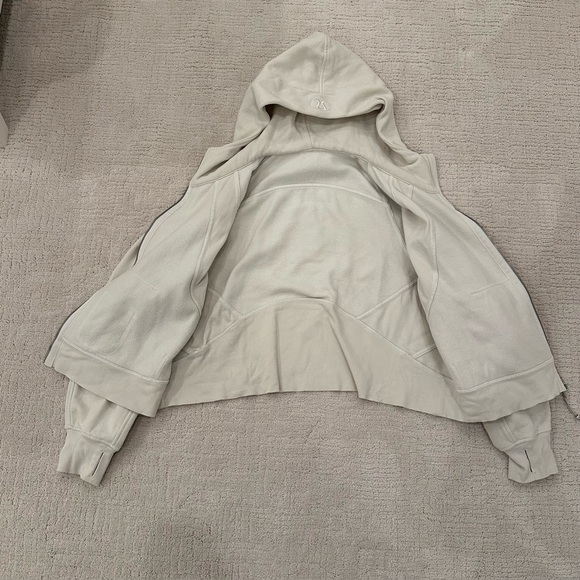 Lululemon Scuba Oversized Full-Zip Hoodie in Bone - Medium/Large, EUC - Picture 3 of 6